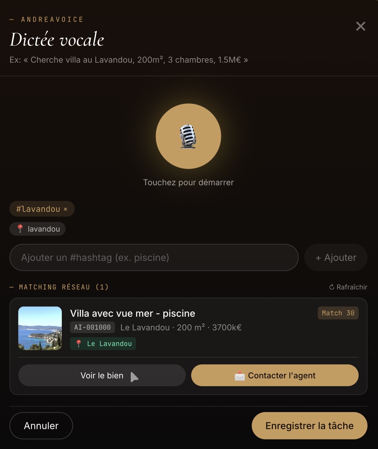 3 · Tâches & matchs